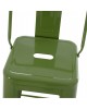 ΣΚΑΜΠΟ BAR ΜΕΤΑΛΛΙΚΟ MELITA ME ΠΛΑΤΗ ΣΕ LIGHT OLIVE GREEN HM8643.13 43Χ43Χ100Yεκ.
