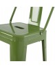 ΣΚΑΜΠΟ BAR ΜΕΤΑΛΛΙΚΟ MELITA ME ΠΛΑΤΗ ΣΕ LIGHT OLIVE GREEN HM8643.13 43Χ43Χ100Yεκ.