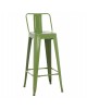 ΣΚΑΜΠΟ BAR ΜΕΤΑΛΛΙΚΟ MELITA ME ΠΛΑΤΗ ΣΕ LIGHT OLIVE GREEN HM8643.13 43Χ43Χ100Yεκ.