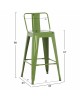 ΣΚΑΜΠΟ ΜΕΣΑΙΟΥ ΥΨΟΥΣ ΜΕΤΑΛΛΙΚΟ MELITA ΣΕ LIGHT OLIVE GREEN HM8574.13 42x42x98 εκ.
