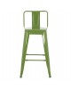 ΣΚΑΜΠΟ ΜΕΣΑΙΟΥ ΥΨΟΥΣ ΜΕΤΑΛΛΙΚΟ MELITA ΣΕ LIGHT OLIVE GREEN HM8574.13 42x42x98 εκ.
