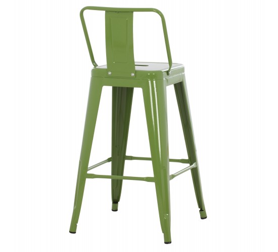ΣΚΑΜΠΟ ΜΕΣΑΙΟΥ ΥΨΟΥΣ ΜΕΤΑΛΛΙΚΟ MELITA ΣΕ LIGHT OLIVE GREEN HM8574.13 42x42x98 εκ.
