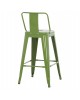 ΣΚΑΜΠΟ ΜΕΣΑΙΟΥ ΥΨΟΥΣ ΜΕΤΑΛΛΙΚΟ MELITA ΣΕ LIGHT OLIVE GREEN HM8574.13 42x42x98 εκ.