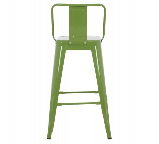 ΣΚΑΜΠΟ ΜΕΣΑΙΟΥ ΥΨΟΥΣ ΜΕΤΑΛΛΙΚΟ MELITA ΣΕ LIGHT OLIVE GREEN HM8574.13 42x42x98 εκ.