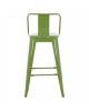 ΣΚΑΜΠΟ ΜΕΣΑΙΟΥ ΥΨΟΥΣ ΜΕΤΑΛΛΙΚΟ MELITA ΣΕ LIGHT OLIVE GREEN HM8574.13 42x42x98 εκ.