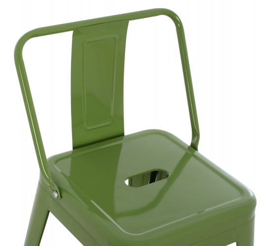 ΣΚΑΜΠΟ ΜΕΣΑΙΟΥ ΥΨΟΥΣ ΜΕΤΑΛΛΙΚΟ MELITA ΣΕ LIGHT OLIVE GREEN HM8574.13 42x42x98 εκ.