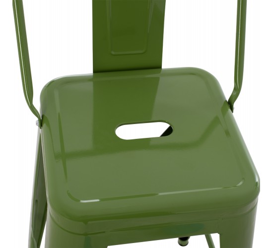 ΣΚΑΜΠΟ ΜΕΣΑΙΟΥ ΥΨΟΥΣ ΜΕΤΑΛΛΙΚΟ MELITA ΣΕ LIGHT OLIVE GREEN HM8574.13 42x42x98 εκ.