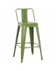 ΣΚΑΜΠΟ ΜΕΣΑΙΟΥ ΥΨΟΥΣ ΜΕΤΑΛΛΙΚΟ MELITA ΣΕ LIGHT OLIVE GREEN HM8574.13 42x42x98 εκ.
