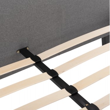 ΚΡΕΒΑΤΙ BECCA ΑΠΟ ΥΦΑΣΜΑ ΓΚΡΙ HM553.11 ΓΙΑ ΣΤΡΩΜΑ 150x200 EK. Διπλό