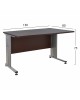 ΓΡΑΦΕΙΟ ΕΠΑΓΓΕΛΜΑΤΙΚΟ VALDEN HM2045.02 WENGE 150X80X75