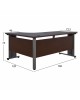 ΓΡΑΦΕΙΟ ΕΠΑΓΓΕΛΜΑΤΙΚΟ VALDEN HM2043.02R WENGE ΜΕ ΔΕΞΙΑ ΓΩΝΙΑ 160X120X75