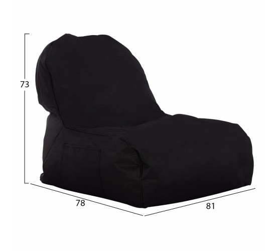 ΠΟΥΦ CLOUD ΑΔΙΑΒΡΟΧΗ ΠΟΛΥΘΡΟΝΑ HM5112.04 ΜΑΥΡΗ ΜΕ UV PROTECTION 81x78x73Y εκ.