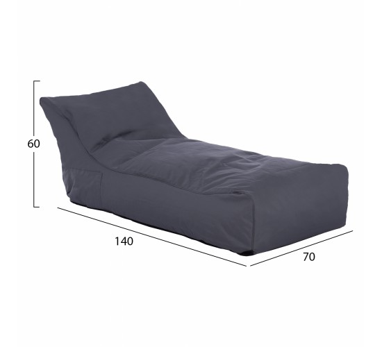 ΠΟΥΦ ALOK HM5806.02 ΓΚΡΙ ΜΕ UV PROTECTION  140x70x60Υ εκ.