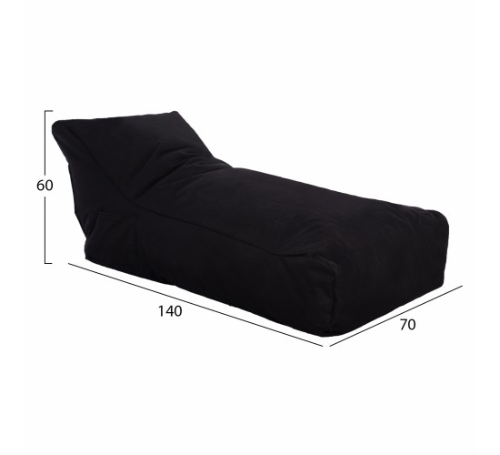 ΠΟΥΦ ALOK HM5806.04 ΜΑΥΡΟ ΜΕ UV PROTECTION 140x70x60Υ εκ.