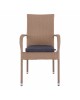 ΠΟΛΥΘΡΟΝΑ ΜΕΤΑΛΛΙΚΗ ANISHA HM5685.02 ΜΕ ΜΑΞΙΛΑΡΙ WICKER ΚΑΦΕ-ΜΟΚΑ ΣΤΟΙΒ/ΜΕΝΗ 56x60x94 εκ.