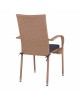 ΠΟΛΥΘΡΟΝΑ ΜΕΤΑΛΛΙΚΗ ANISHA HM5685.02 ΜΕ ΜΑΞΙΛΑΡΙ WICKER ΚΑΦΕ-ΜΟΚΑ ΣΤΟΙΒ/ΜΕΝΗ 56x60x94 εκ.