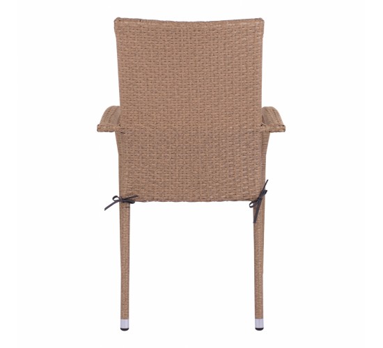 ΠΟΛΥΘΡΟΝΑ ΜΕΤΑΛΛΙΚΗ ANISHA HM5685.02 ΜΕ ΜΑΞΙΛΑΡΙ WICKER ΚΑΦΕ-ΜΟΚΑ ΣΤΟΙΒ/ΜΕΝΗ 56x60x94 εκ.