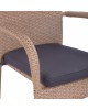 ΠΟΛΥΘΡΟΝΑ ΜΕΤΑΛΛΙΚΗ ANISHA HM5685.02 ΜΕ ΜΑΞΙΛΑΡΙ WICKER ΚΑΦΕ-ΜΟΚΑ ΣΤΟΙΒ/ΜΕΝΗ 56x60x94 εκ.