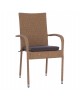 ΠΟΛΥΘΡΟΝΑ ΜΕΤΑΛΛΙΚΗ ANISHA HM5685.02 ΜΕ ΜΑΞΙΛΑΡΙ WICKER ΚΑΦΕ-ΜΟΚΑ ΣΤΟΙΒ/ΜΕΝΗ 56x60x94 εκ.