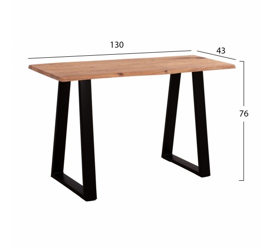 ΚΟΝΣΟΛΑ SOFIA SLIM HM8503.11 ΜΑΣΙΦ ΞΥΛΟ ΑΚΑΚΙΑΣ ΦΥΣΙΚΟ 130X45X76Υεκ.