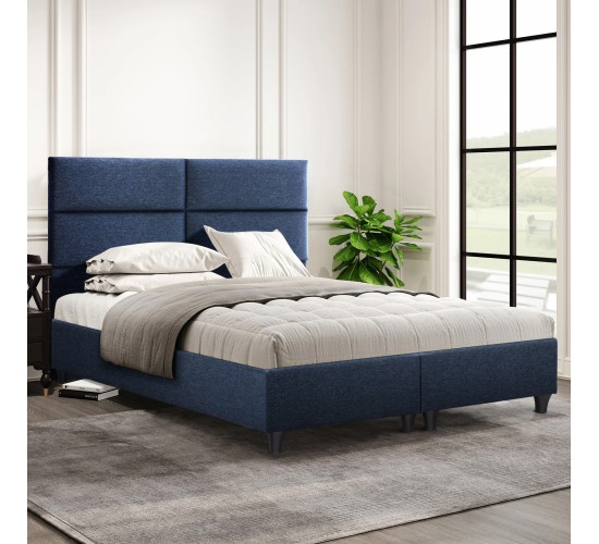 ΚΡΕΒΑΤΙ MILO ΑΠΟ ΜΠΛΕ ΥΦΑΣΜΑ HM616.08 ΓΙΑ ΣΤΡΩΜΑ 160x200 εκ. Υπέρδιπλο
