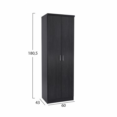 ΠΑΠΟΥΤΣΟΘΗΚΗ ΞΥΛΙΝΗ DAYANNA ΜΕ 6 ΡΑΦΙΑ 60X43X180.5εκ. ZEBRANO HM2379.01