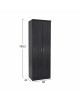 ΠΑΠΟΥΤΣΟΘΗΚΗ ΞΥΛΙΝΗ DAYANNA ΜΕ 6 ΡΑΦΙΑ 60X43X180.5εκ. ZEBRANO HM2379.01