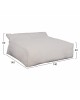 ΠΟΥΦ YAMIN 2ΑΤΟΜΩΝ ΜΕ TEXTILENE 600gr/m2 2X1 ΛΕΥΚΟ HM5773.11 140x140x40-60Υεκ.