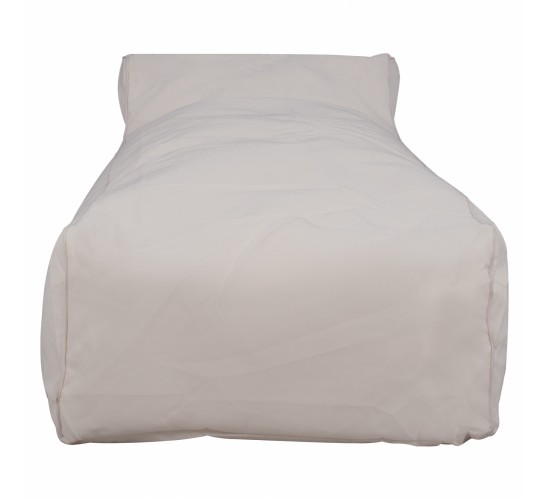 ΠΟΥΦ ΞΑΠΛΩΣΤΡΑ WADELIN HM5774.11 ΜΕ TEXTILINE ΛΕΥΚΟ 190x80x40-60Υ εκ.