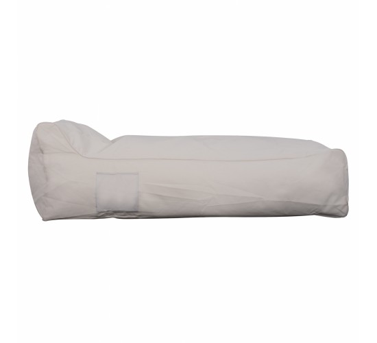 ΠΟΥΦ ΞΑΠΛΩΣΤΡΑ WADELIN HM5774.11 ΜΕ TEXTILINE ΛΕΥΚΟ 190x80x40-60Υ εκ.