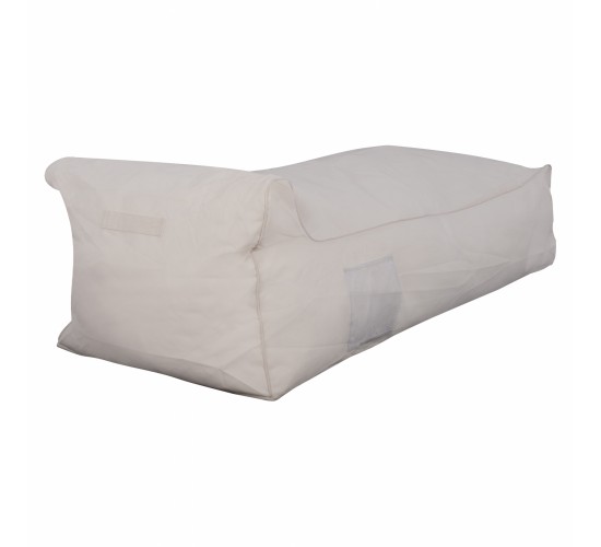 ΠΟΥΦ ΞΑΠΛΩΣΤΡΑ WADELIN HM5774.11 ΜΕ TEXTILINE ΛΕΥΚΟ 190x80x40-60Υ εκ.