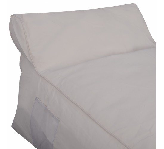 ΠΟΥΦ ΞΑΠΛΩΣΤΡΑ WADELIN HM5774.11 ΜΕ TEXTILINE ΛΕΥΚΟ 190x80x40-60Υ εκ.
