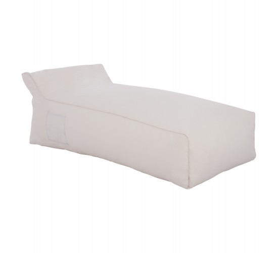 ΠΟΥΦ ΞΑΠΛΩΣΤΡΑ WADELIN HM5774.11 ΜΕ TEXTILINE ΛΕΥΚΟ 190x80x40-60Υ εκ.
