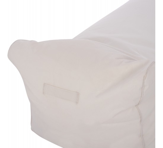 ΠΟΥΦ ΞΑΠΛΩΣΤΡΑ WADELIN HM5774.11 ΜΕ TEXTILINE ΛΕΥΚΟ 190x80x40-60Υ εκ.