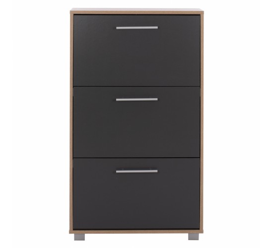 ΠΑΠΟΥΤΣΟΘΗΚΗ ΞΥΛΙΝΗ DAVINA HM2221.04 SONAMA-ΓΚΡΙ 3ΘΕΣΕΩΝ 62Χ24Χ110Υεκ