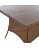 ΤΡΑΠΕΖΙ ΜΕΤΑΛΛΙΚΟ MINSK RATTAN ΜΠΕΖ ΚΑΦΕ HM5507.02 150x90x75 εκ.