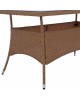 ΤΡΑΠΕΖΙ ΜΕΤΑΛΛΙΚΟ MINSK RATTAN ΜΠΕΖ ΚΑΦΕ HM5507.02 150x90x75 εκ.