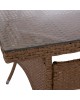 ΤΡΑΠΕΖΙ ΜΕΤΑΛΛΙΚΟ MINSK RATTAN ΜΠΕΖ ΚΑΦΕ HM5507.02 150x90x75 εκ.