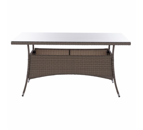 ΤΡΑΠΕΖΙ ΜΕΤΑΛΛΙΚΟ MINSK RATTAN ΓΚΡΙ HM5507.01 150x90x75Υ εκ.