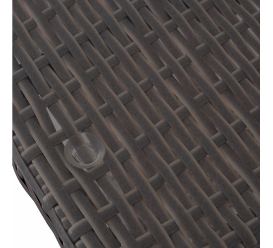 ΤΡΑΠΕΖΙ ΜΕΤΑΛΛΙΚΟ MINSK RATTAN ΓΚΡΙ HM5507.01 150x90x75Υ εκ.