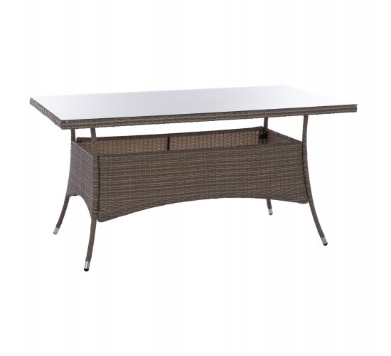 ΤΡΑΠΕΖΙ ΜΕΤΑΛΛΙΚΟ MINSK RATTAN ΓΚΡΙ HM5507.01 150x90x75Υ εκ.