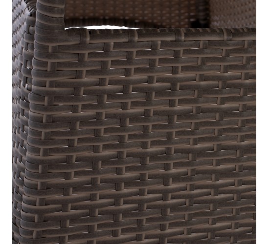 ΤΡΑΠΕΖΙ ΜΕΤΑΛΛΙΚΟ MINSK RATTAN ΓΚΡΙ HM5507.01 150x90x75Υ εκ.