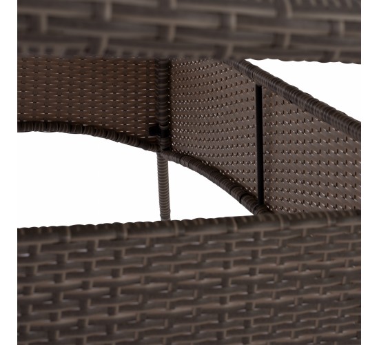 ΤΡΑΠΕΖΙ ΜΕΤΑΛΛΙΚΟ MINSK RATTAN ΓΚΡΙ HM5507.01 150x90x75Υ εκ.
