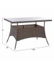 ΤΡΑΠΕΖΙ ΜΕΤΑΛΛΙΚΟ MILITARY RATTAN ΓΚΡΙ HM5141.31 120x70x75Υ εκ.