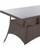 ΤΡΑΠΕΖΙ ΜΕΤΑΛΛΙΚΟ MILITARY RATTAN ΓΚΡΙ HM5141.31 120x70x75Υ εκ.