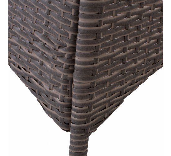 ΤΡΑΠΕΖΙ ΜΕΤΑΛΛΙΚΟ MILITARY RATTAN ΓΚΡΙ HM5141.31 120x70x75Υ εκ.