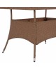 ΤΡΑΠΕΖΙ ΜΕΤΑΛΛΙΚΟ MILITARY RATTAN ΜΠΕΖ ΚΑΦΕ HM5141.32 120x70x75Υ εκ.