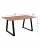 ΤΡΑΠΕΖΙ ΤΡΑΠΕΖΑΡΙΑΣ SOFIA SLIM HM8500.11 ΜΑΣΙΦ ΞΥΛΟ ΑΚΑΚΙΑΣ 160x90x76Υ εκ.