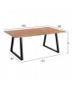 ΤΡΑΠΕΖΙ ΤΡΑΠΕΖΑΡΙΑΣ SOFIA SLIM HM8501.11 ΑΠΟ ΜΑΣΙΦ ΞΥΛΟ ΑΚΑΚΙΑΣ 200x100x77Υ εκ.