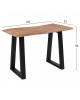 ΤΡΑΠΕΖΙ ΚΟΝΣΟΛΑ SOFIA SLIM HM8744.11 ΜΑΣΙΦ ΞΥΛΟ ΑΚΑΚΙΑΣ ΦΥΣΙΚΟ 120x53x96Υ εκ.
